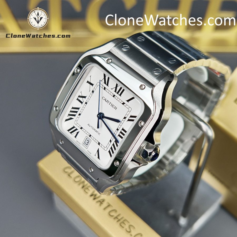 Cartier Super Clone Watches 1:1 Santos Series White Dial 39.8MM WSSA0009 - Image 2