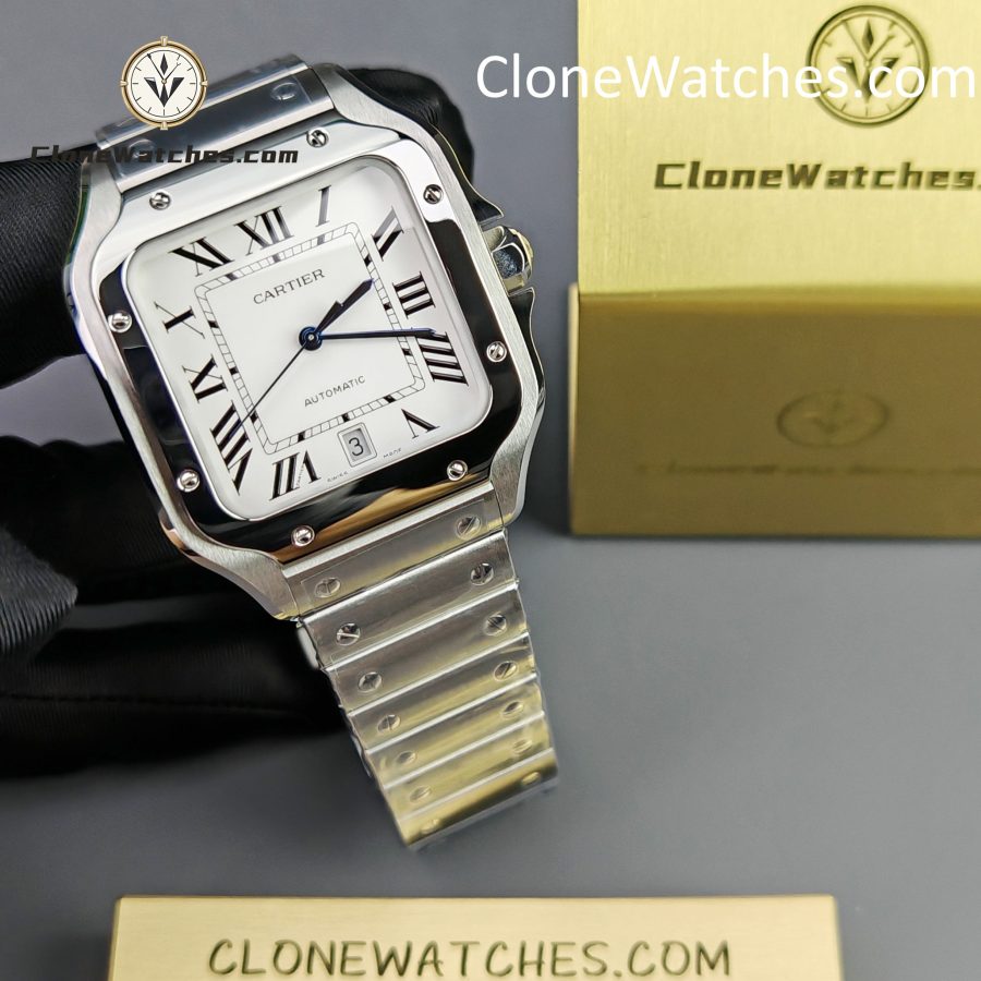 Cartier Super Clone Watches 1:1 Santos Series White Dial 39.8MM WSSA0009 - Image 3