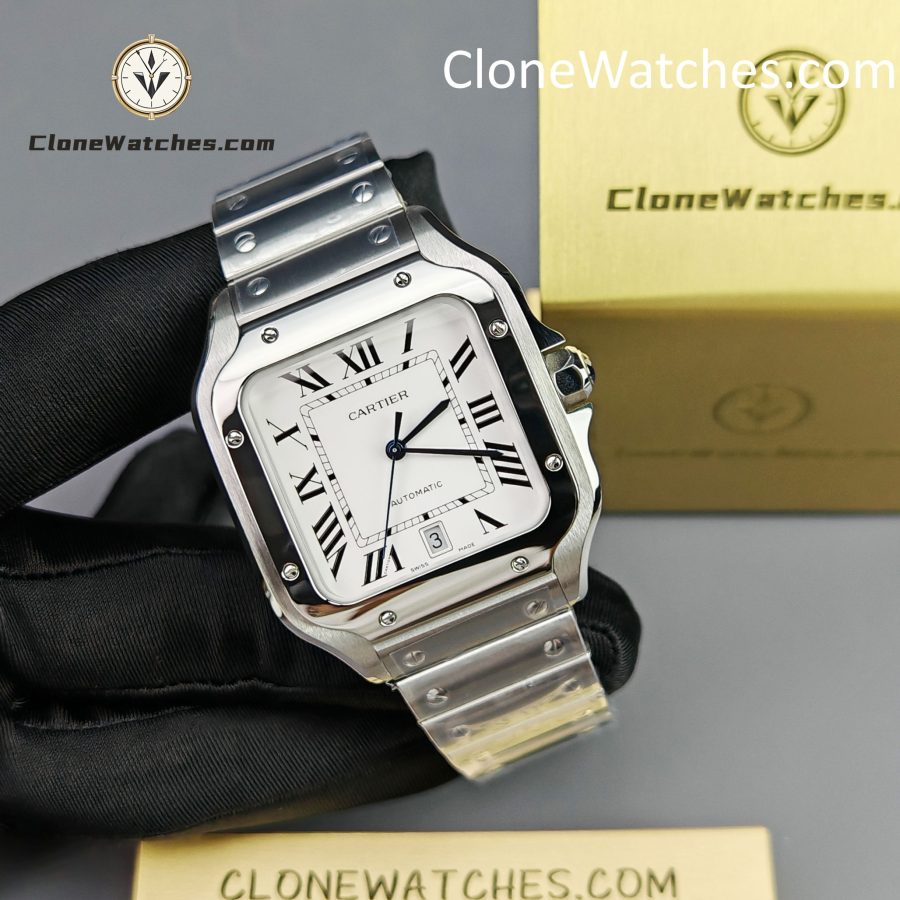 Cartier Super Clone Watches 1:1 Santos Series White Dial 39.8MM WSSA0009 - Image 5
