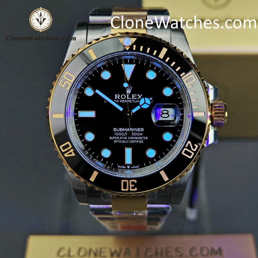 Rolex Super Clone Watches 1:1 Submariner Gold Steel m126613ln-0002 3235 Movement - Image 2