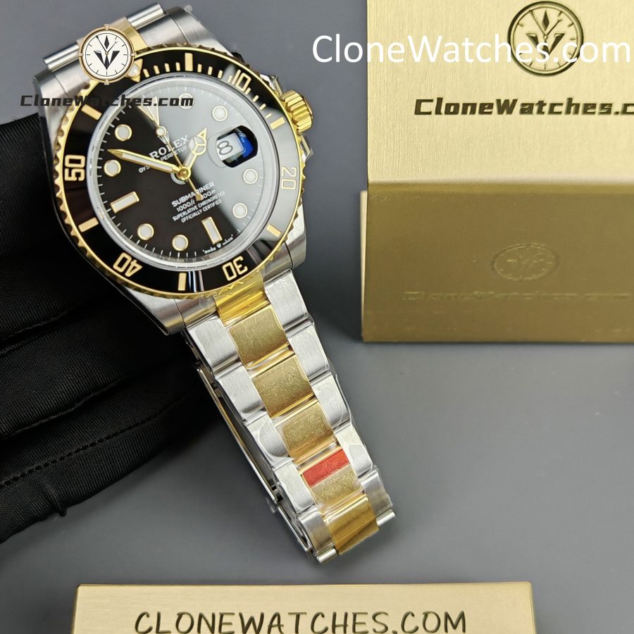 Rolex Super Clone Watches 1:1 Submariner Gold Steel m126613ln-0002 3235 Movement - Image 4