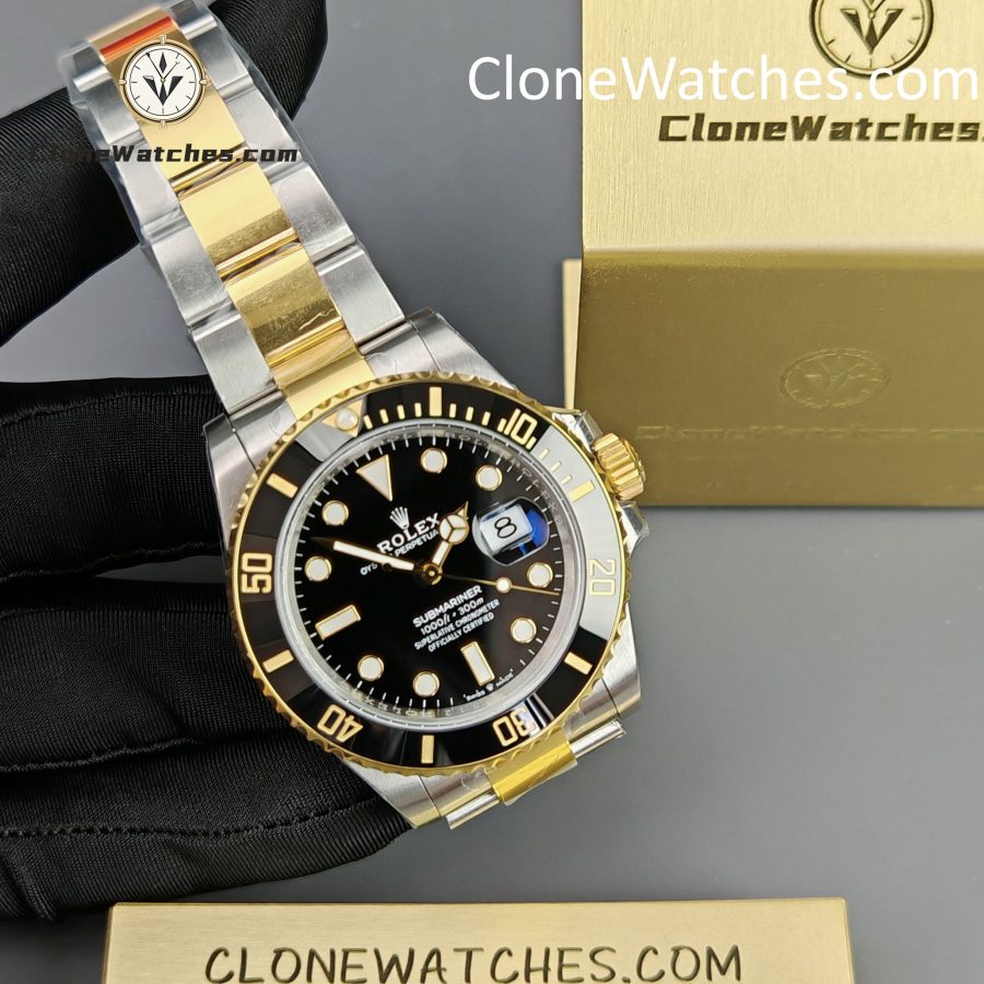 Rolex Super Clone Watches 1:1 Submariner Gold Steel m126613ln-0002 3235 Movement - Image 5