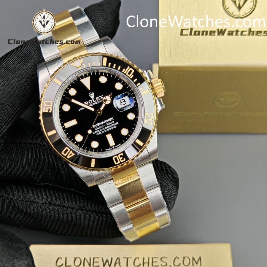 Rolex Super Clone Watches 1:1 Submariner Gold Steel m126613ln-0002 3235 Movement - Image 6
