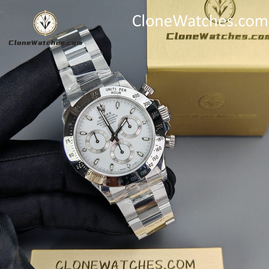 Rolex Super Clone Watches 1:1 Daytona White Dial M116520-78590 4130 Movement - Image 6