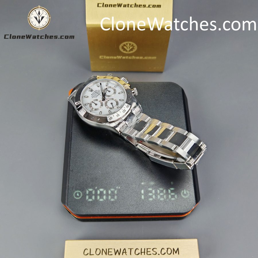 Rolex Super Clone Watches 1:1 Daytona White Dial M116520-78590 4130 Movement - Image 17