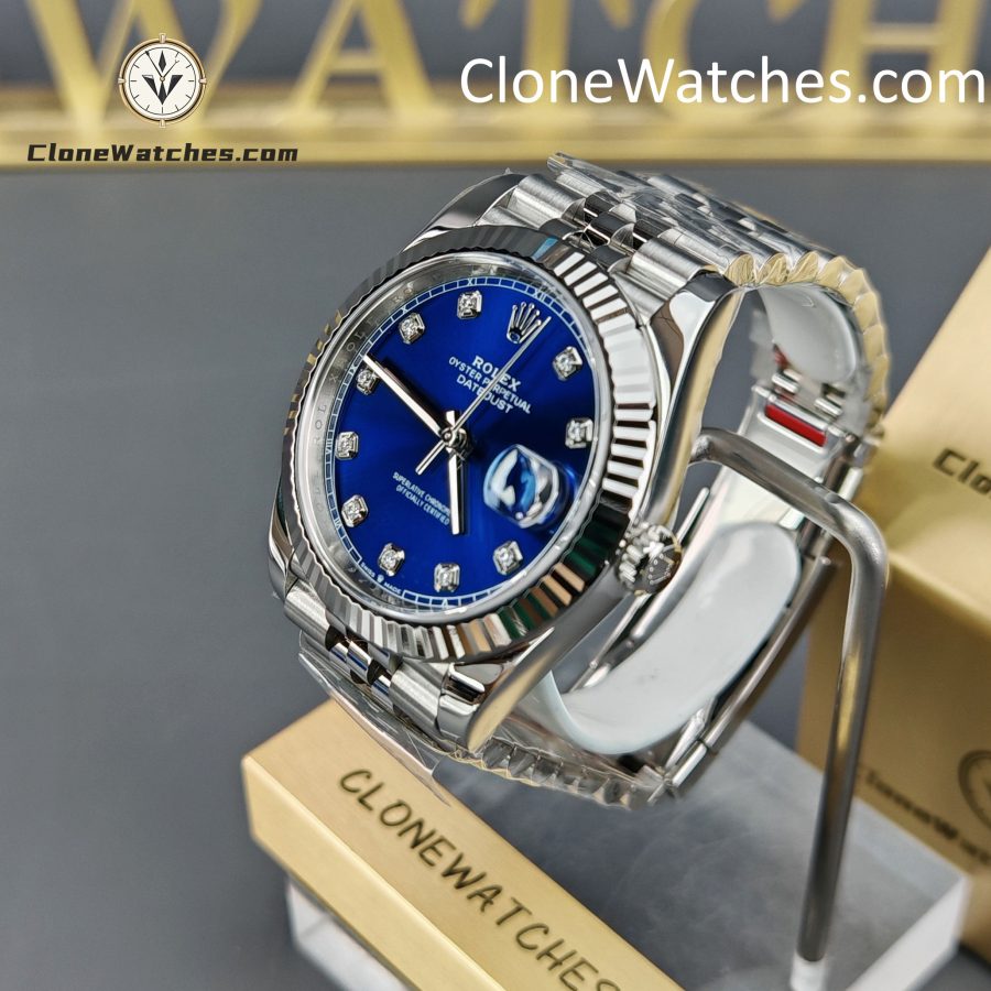 Rolex Super Clone Watches 1:1 DateJust Blue Diamond Dial Jubilee 41MM M126334 3235 Movement - Image 2