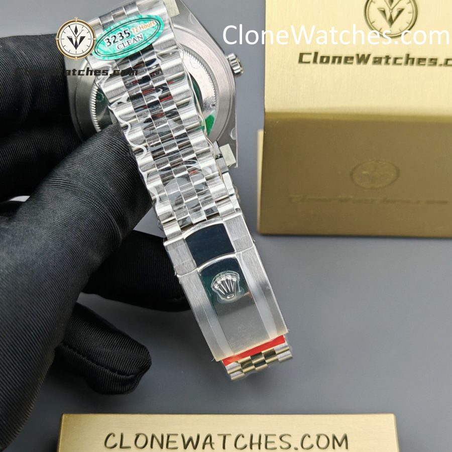 Rolex Super Clone Watches 1:1 DateJust Blue Diamond Dial Jubilee 41MM M126334 3235 Movement - Image 6