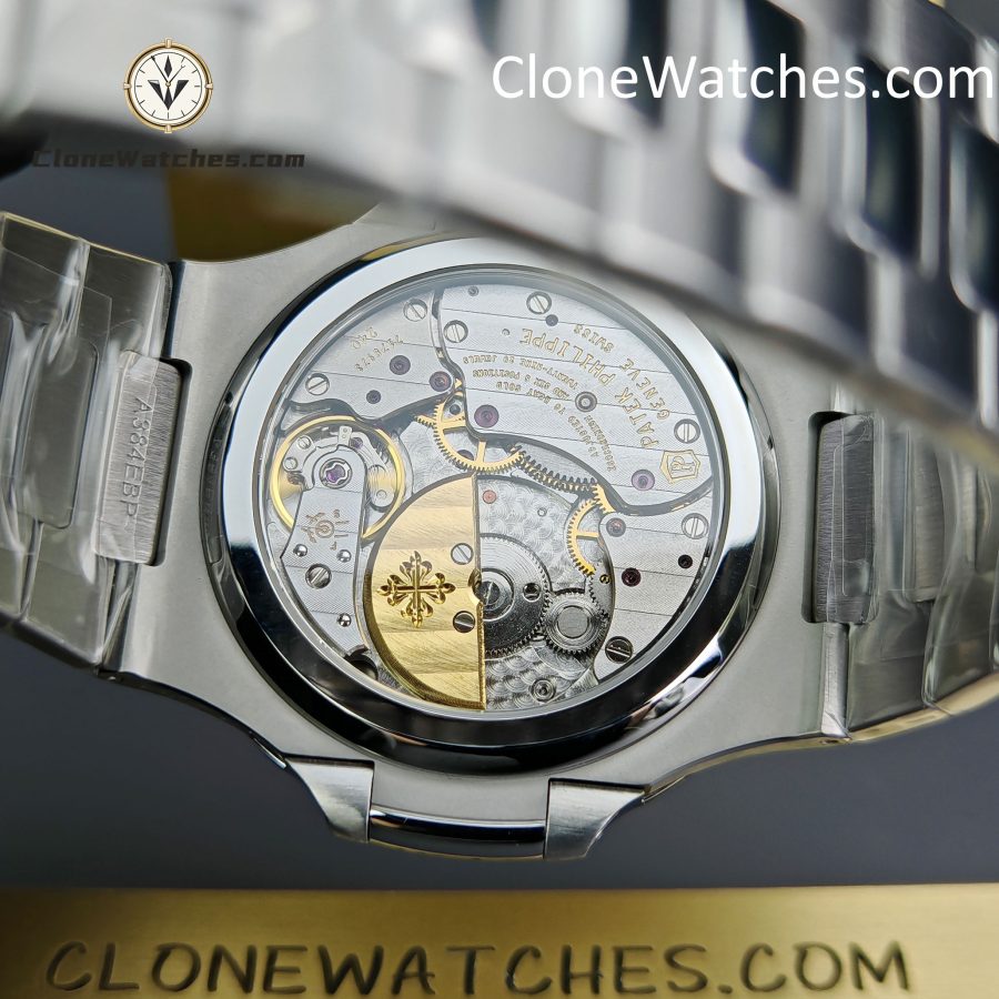 Patek Philippe Super Clone Watches 1:1 Nautilus Moon Phase 5712 Blue Dial New Clasp - Image 10