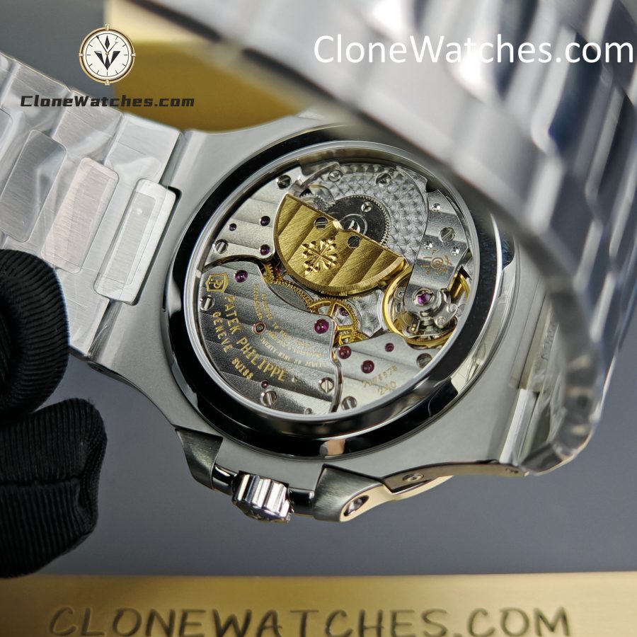 Patek Philippe Super Clone Watches 1:1 Nautilus Moon Phase 5712 Blue Dial New Clasp - Image 11