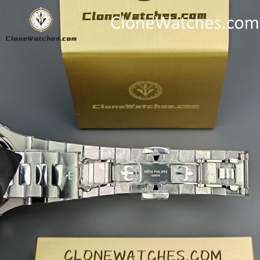 Patek Philippe Super Clone Watches 1:1 Nautilus Moon Phase 5712 Blue Dial New Clasp - Image 12