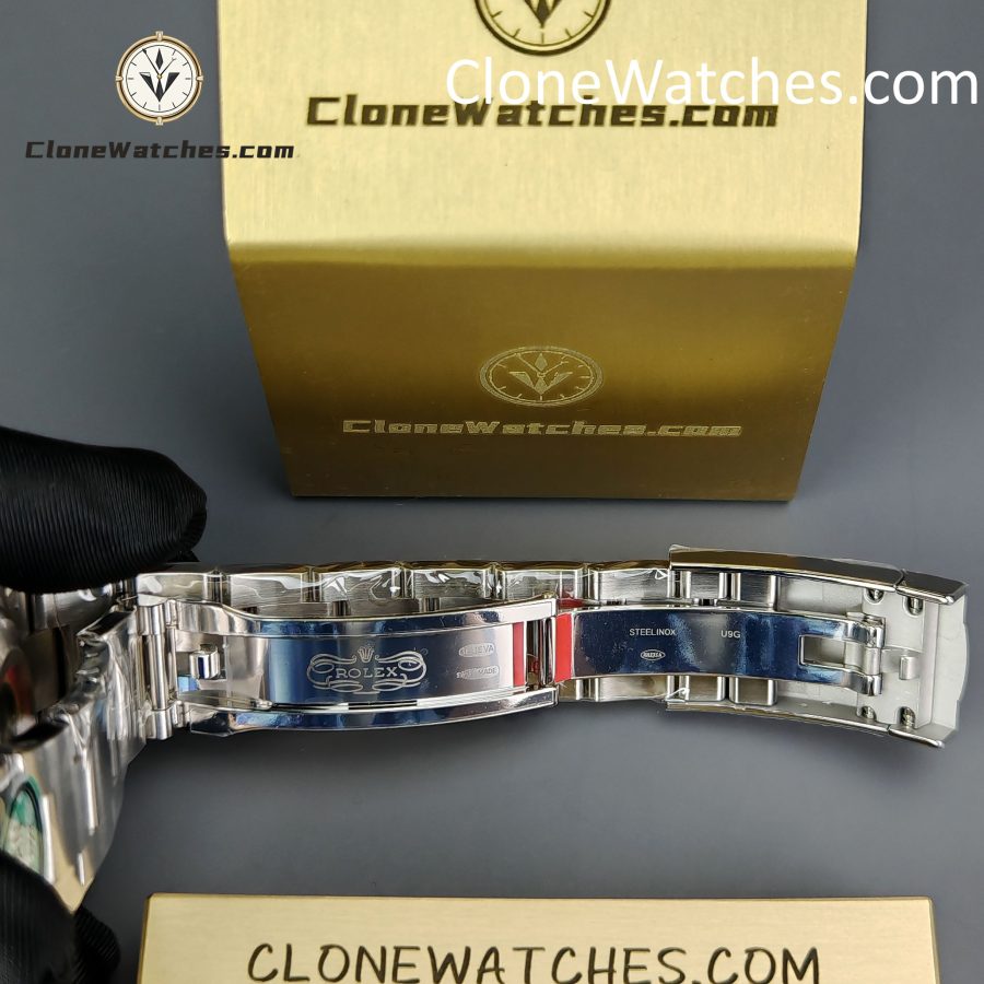 Rolex Super Clone Watches 1:1 Oyster Perpetual Green Dial 41mm M124300 3230 Movement - Image 11