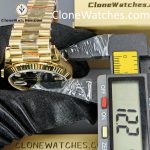 Rolex Super Clone Watches 1:1 Day Date 18K Gold Black Diamond Dial 40mm m228238-0059 3255 Movement - Image 12