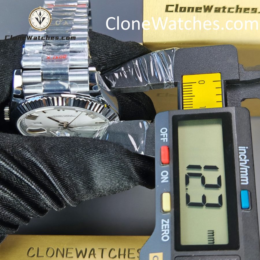 Rolex Super Clone Watches 1:1 Day Date White Dial 40mm m228239-0046 3255 Movement - Image 12