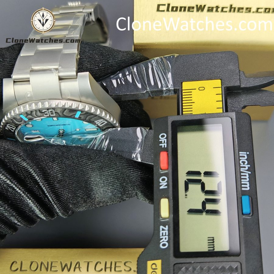 Rolex Super Clone Watches 1:1 DIW Aquamarine Tiffany Blue Dial Submariner Carbon Bezel 3135 Movement - Image 16
