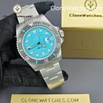 Rolex Super Clone Watches 1:1 DIW Aquamarine Tiffany Blue Dial Submariner Carbon Bezel 3135 Movement - Image 5