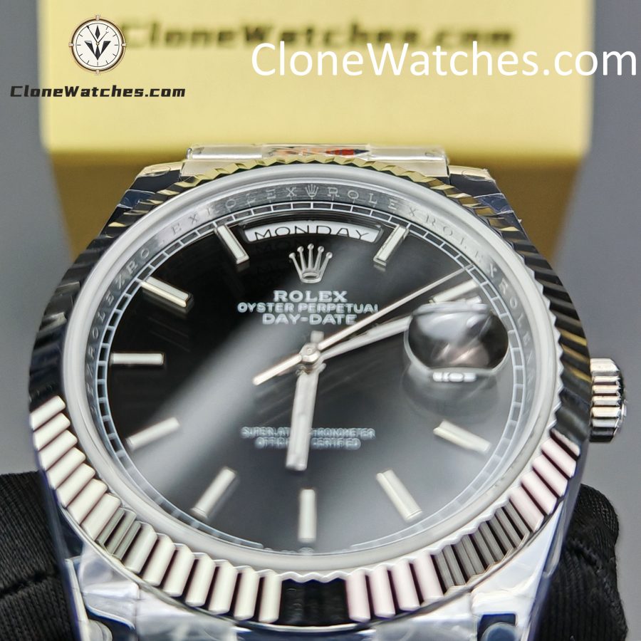 Rolex Super Clone Watches 1:1 Day Date Black Dial 40mm m228239-0005 3255 Movement - Image 14