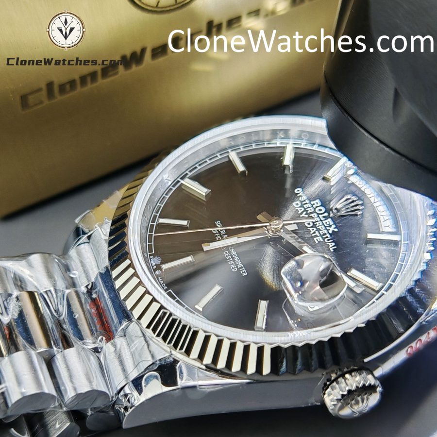 Rolex Super Clone Watches 1:1 Day Date Black Dial 40mm m228239-0005 3255 Movement - Image 15