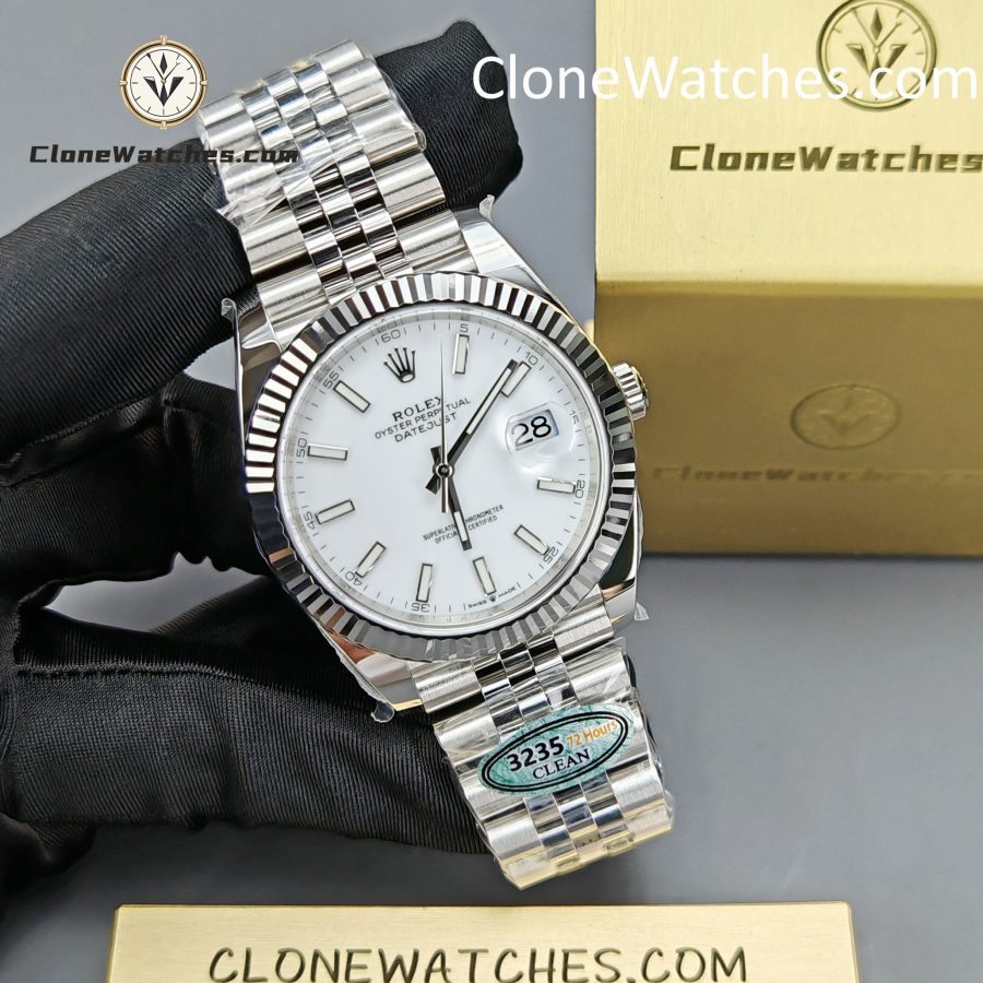 Rolex Super Clone Watches 1:1 DateJust White Dial m126334-0010 Jubilee 41MM 3235 Movement - Image 5
