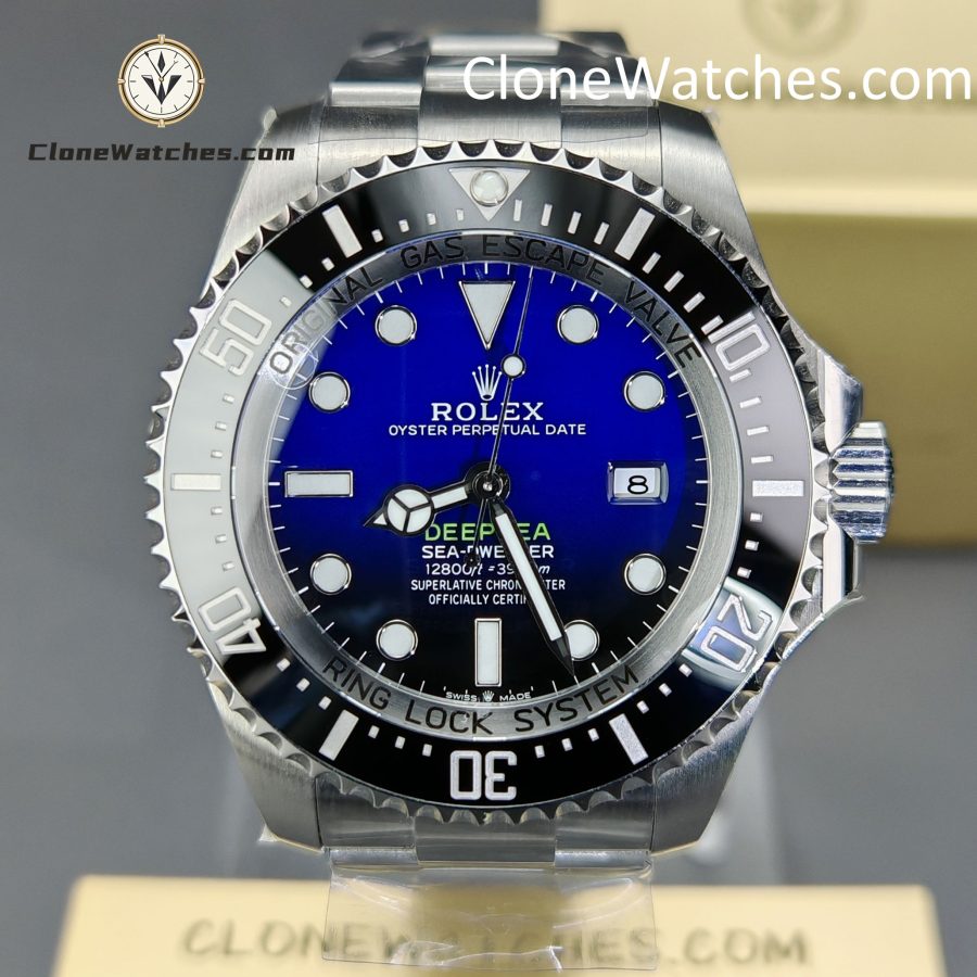Rolex Super Clone Watches 1:1 Deepsea Sea Dweller Gradient Blue Dial M126660 3235 Movement