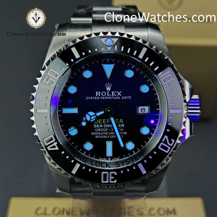 Rolex Super Clone Watches 1:1 Deepsea Sea Dweller Gradient Blue Dial M126660 3235 Movement - Image 2