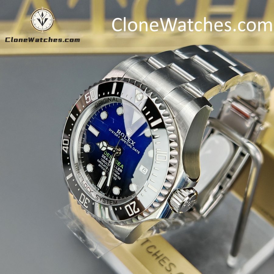 Rolex Super Clone Watches 1:1 Deepsea Sea Dweller Gradient Blue Dial M126660 3235 Movement - Image 3