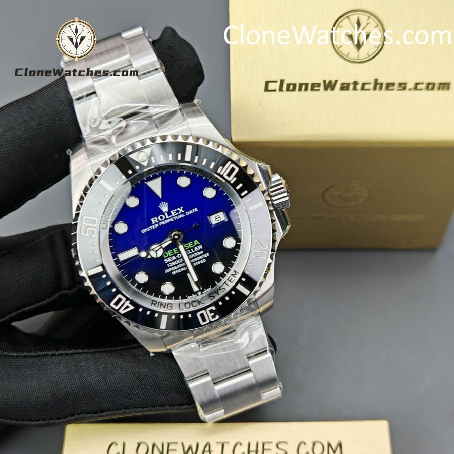 Rolex Super Clone Watches 1:1 Deepsea Sea Dweller Gradient Blue Dial M126660 3235 Movement - Image 6