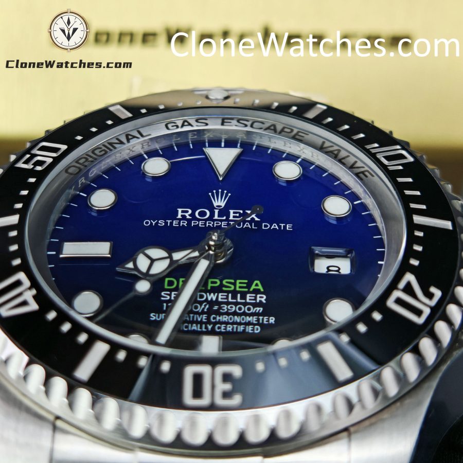 Rolex Super Clone Watches 1:1 Deepsea Sea Dweller Gradient Blue Dial M126660 3235 Movement - Image 14