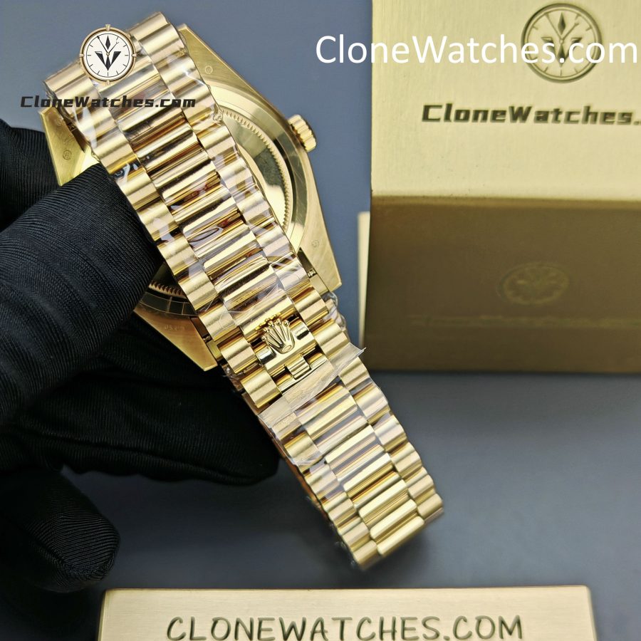 Rolex Super Clone Watches 1:1 Day Date 18K Gold Black Dial 40mm m228238-0067 3255 Movement - Image 7