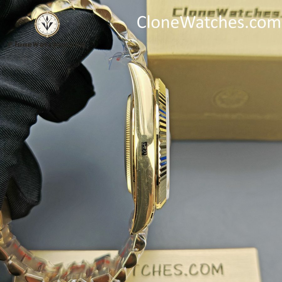 Rolex Super Clone Watches 1:1 Day Date 18K Gold Black Dial 40mm m228238-0067 3255 Movement - Image 9