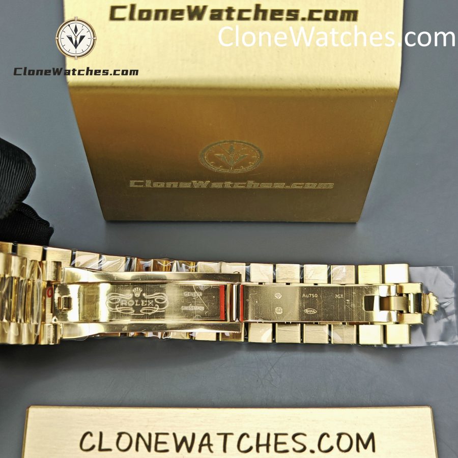 Rolex Super Clone Watches 1:1 Day Date 18K Gold Black Dial 40mm m228238-0067 3255 Movement - Image 12