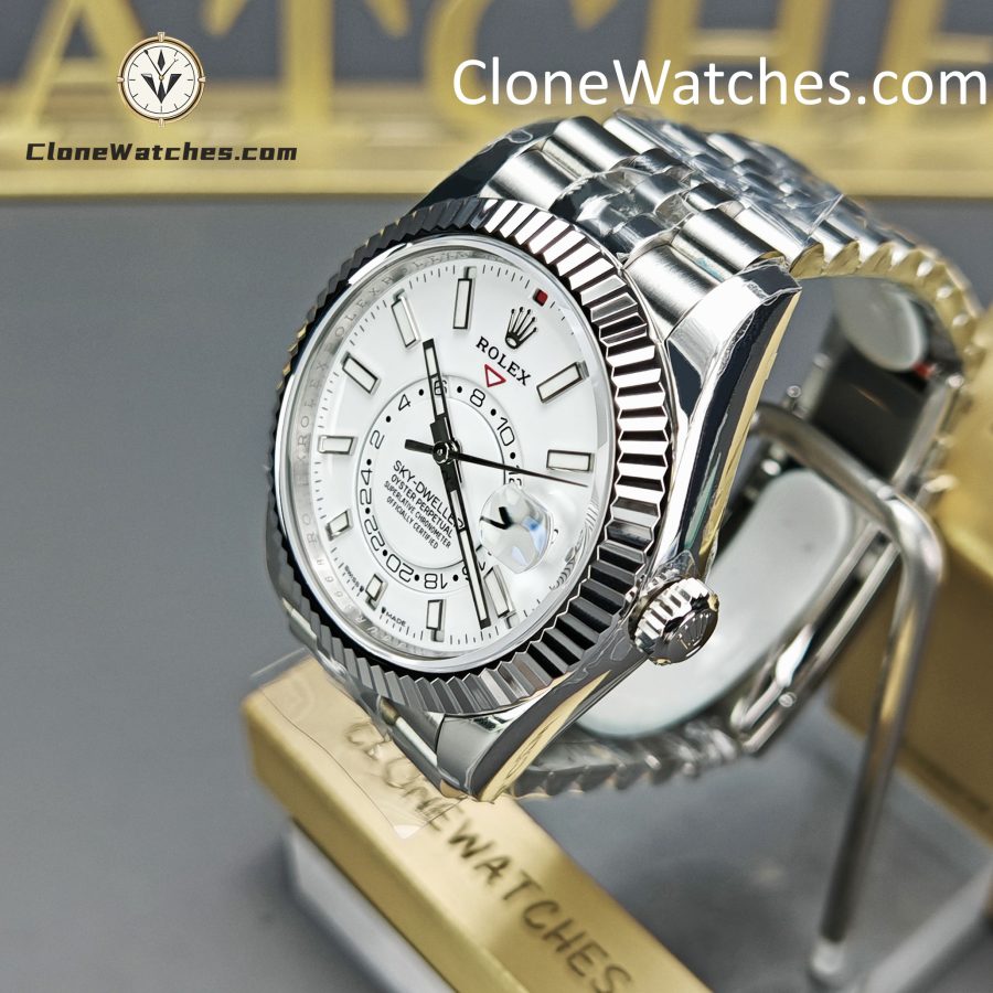 Rolex Super Clone Watches 1:1 Sky Dweller White Dial Jubilee M336934 9002 Movement - Image 3