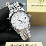 Rolex Super Clone Watches 1:1 Sky Dweller White Dial Jubilee M336934 9002 Movement - Image 6