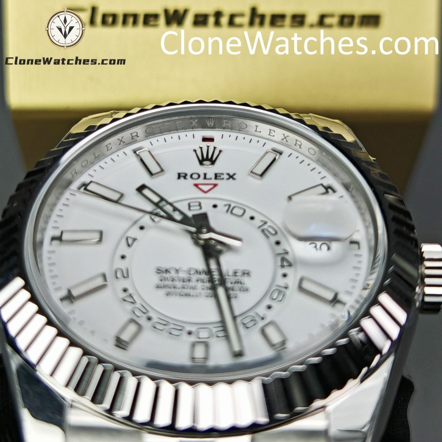 Rolex Super Clone Watches 1:1 Sky Dweller White Dial Jubilee M336934 9002 Movement - Image 14