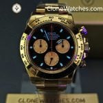 Rolex Super Clone Watches 1:1 Daytona 18K Gold Black Dial M116508-0009 4130 Movement - Image 2