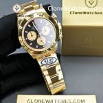 Rolex Super Clone Watches 1:1 Daytona 18K Gold Black Dial M116508-0009 4130 Movement - Image 4