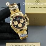 Rolex Super Clone Watches 1:1 Daytona 18K Gold Black Dial M116508-0009 4130 Movement - Image 6