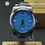 Rolex Super Clone Watches 1:1 Oyster Perpetual Turquoise Blue Dial 41mm m124300-0006 3230 Movement - Image 2