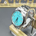Rolex Super Clone Watches 1:1 Oyster Perpetual Turquoise Blue Dial 41mm m124300-0006 3230 Movement - Image 3