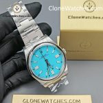 Rolex Super Clone Watches 1:1 Oyster Perpetual Turquoise Blue Dial 41mm m124300-0006 3230 Movement - Image 5