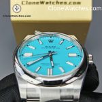 Rolex Super Clone Watches 1:1 Oyster Perpetual Turquoise Blue Dial 41mm m124300-0006 3230 Movement - Image 14