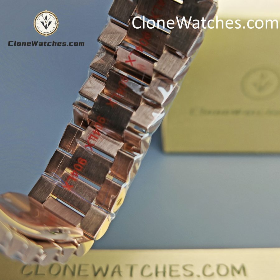 Rolex Super Clone Watches 1:1 Day Date 18K Rose Gold Grey Roman Dial 40mm m228235-0055 3255 Movement - Image 9