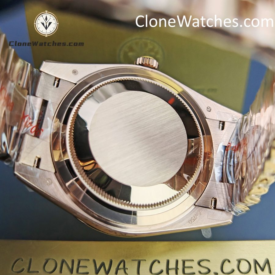 Rolex Super Clone Watches 1:1 Day Date 18K Rose Gold Grey Roman Dial 40mm m228235-0055 3255 Movement - Image 10