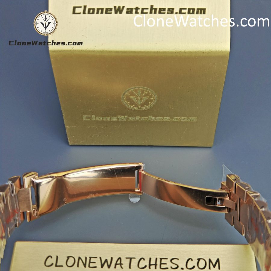 Rolex Super Clone Watches 1:1 Day Date 18K Rose Gold Grey Roman Dial 40mm m228235-0055 3255 Movement - Image 12