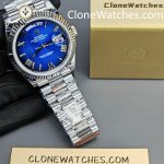 Rolex Super Clone Watches 1:1 Day Date Blue Dial 40mm m228239-0076 3255 Movement - Image 3