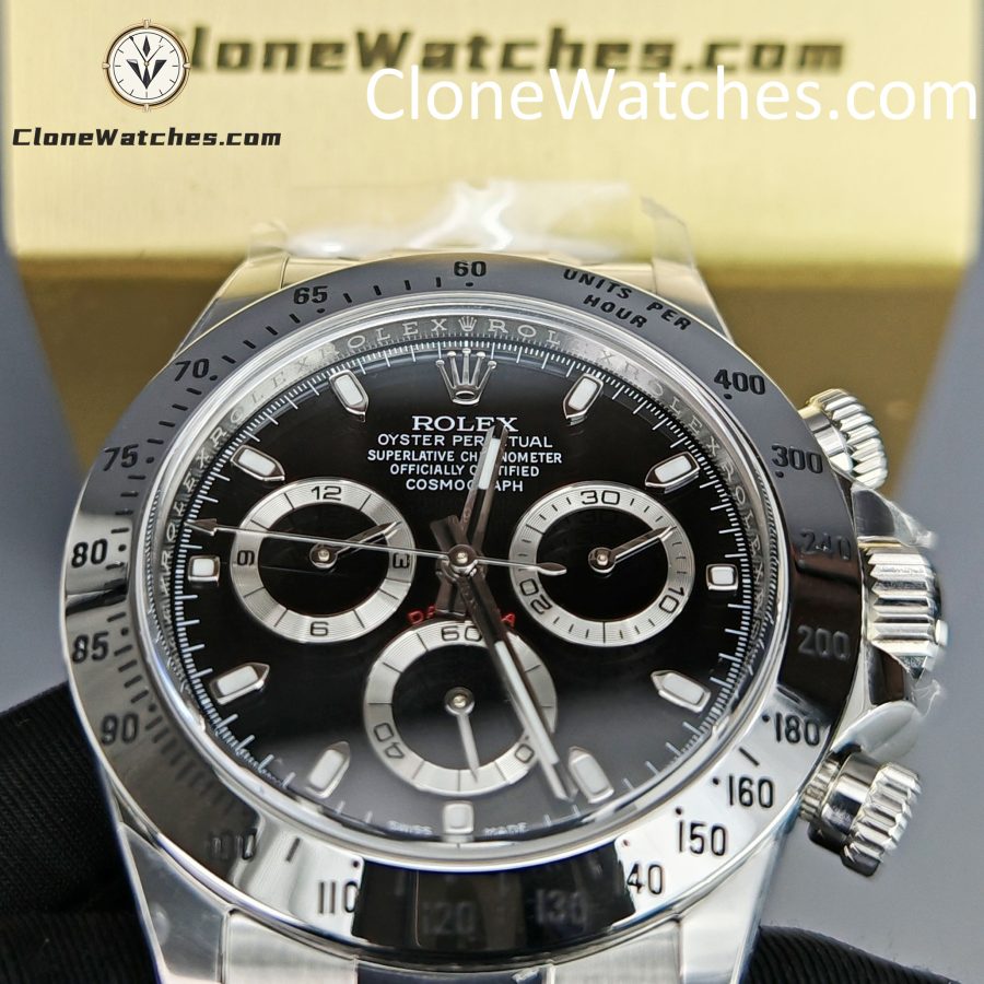 Rolex Super Clone Watches 1:1 Daytona Black Dial M116520-78590 4130 Movement - Image 14