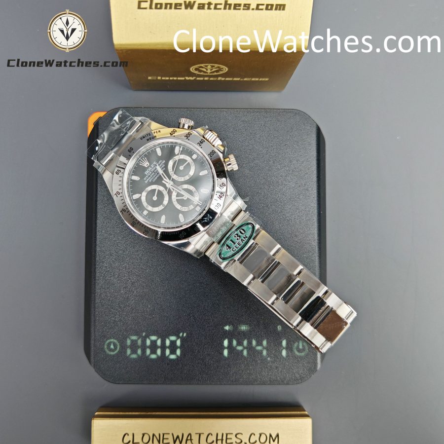 Rolex Super Clone Watches 1:1 Daytona Black Dial M116520-78590 4130 Movement - Image 17