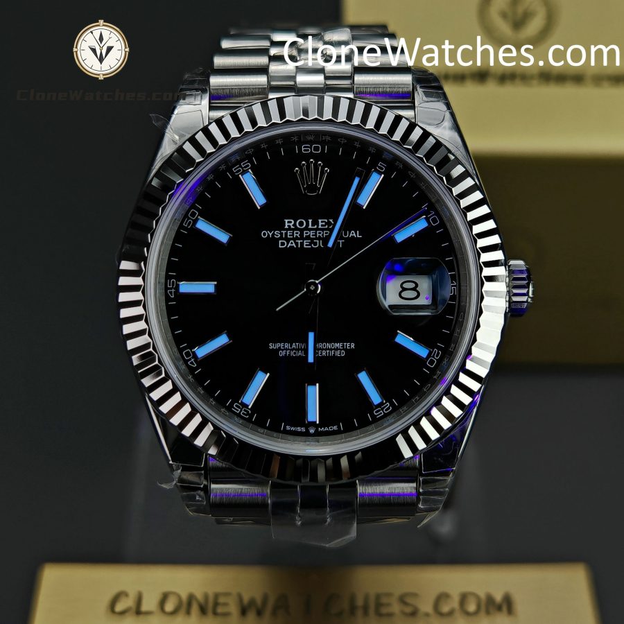 Rolex Super Clone Watches 1:1 DateJust Black Dial M126334 Jubilee 41MM 3235 Movement - Image 2