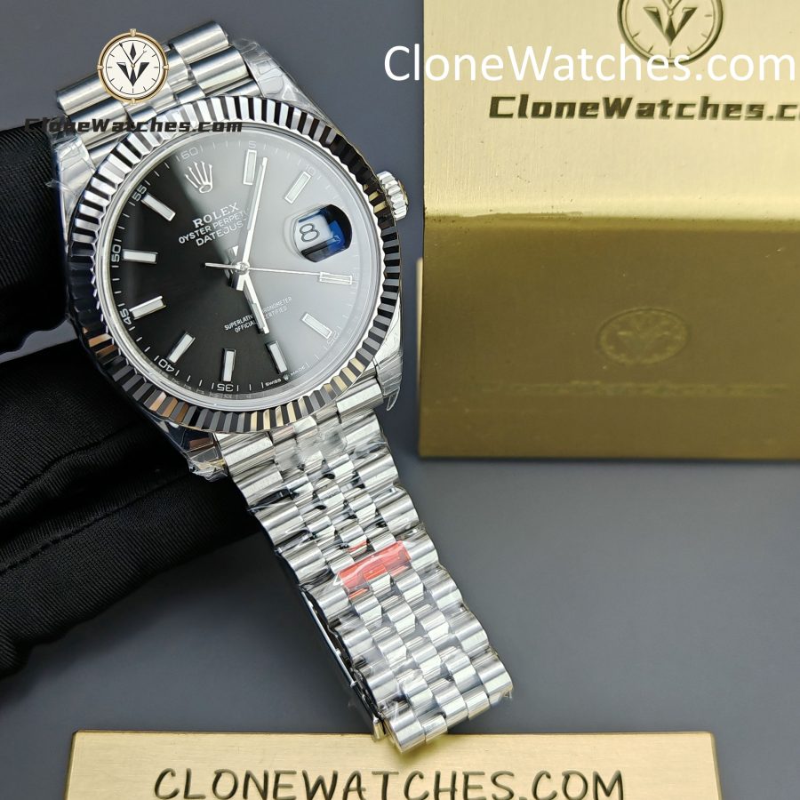 Rolex Super Clone Watches 1:1 DateJust Black Dial M126334 Jubilee 41MM 3235 Movement - Image 4