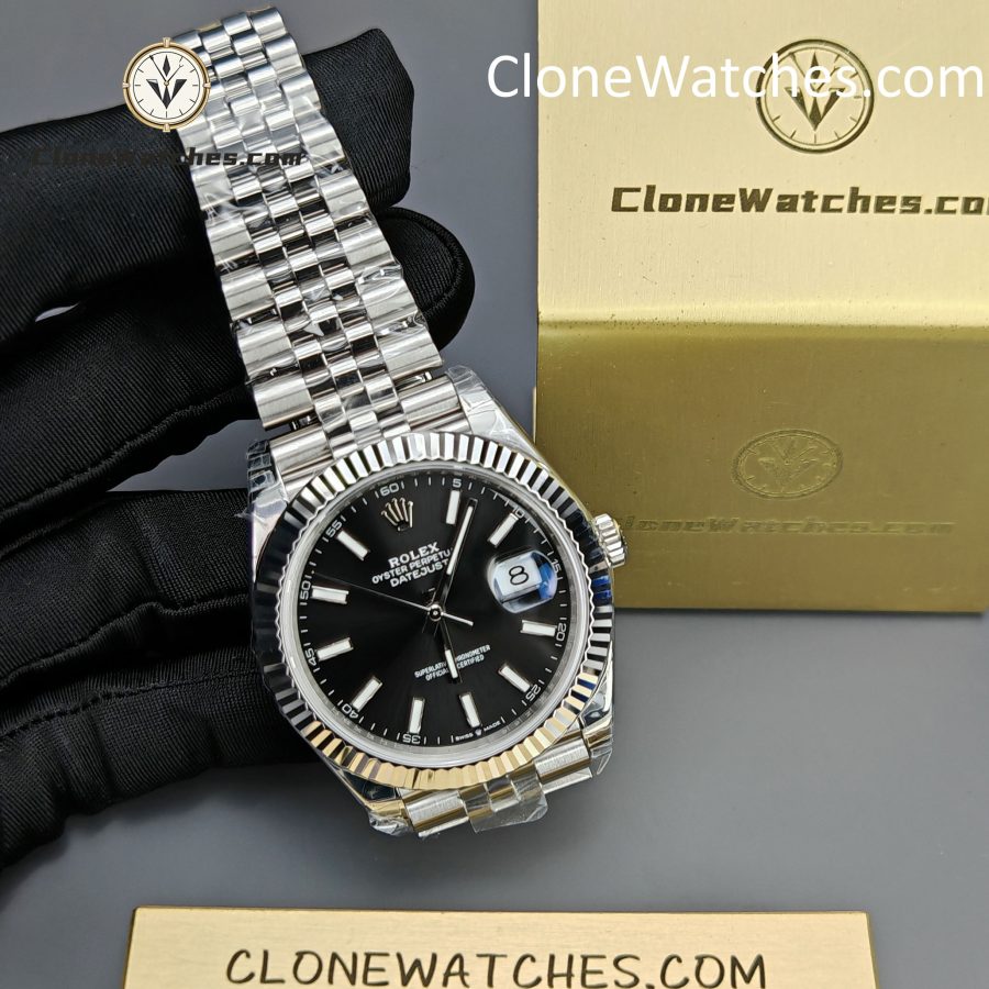Rolex Super Clone Watches 1:1 DateJust Black Dial M126334 Jubilee 41MM 3235 Movement - Image 5