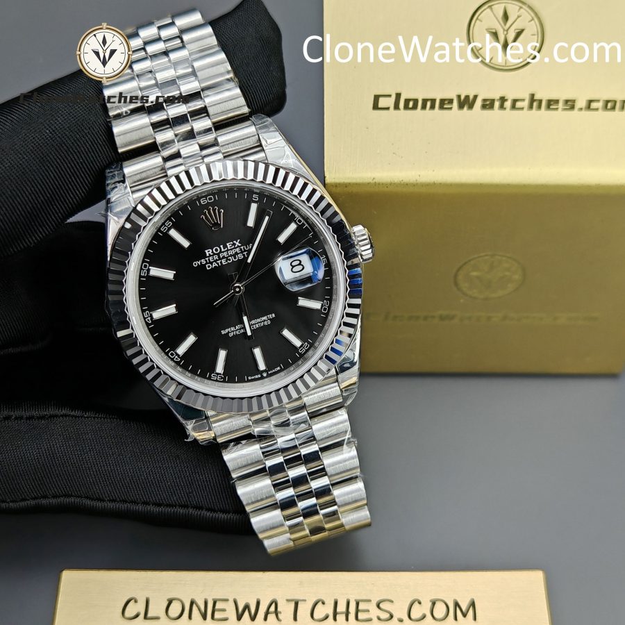 Rolex Super Clone Watches 1:1 DateJust Black Dial M126334 Jubilee 41MM 3235 Movement - Image 6